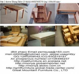 供應橡木兩屜餐桌 融合實用性與自然美學的家居選擇